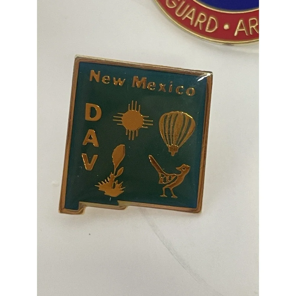 DAV Disabled American Veterans DAVA Auxiliary 5 State Pins IN NM OK OR NV Lapel